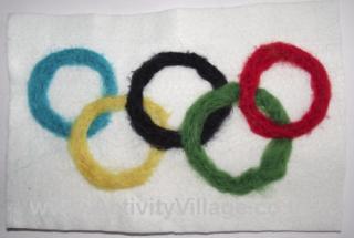 Felted Olympic Rings