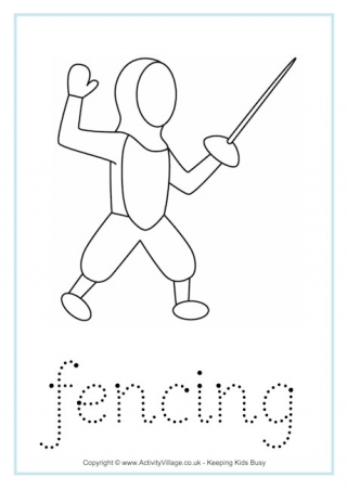 Fencing Tracing Worksheet