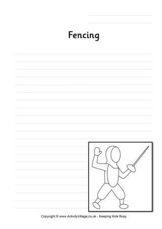Fencing Writing Page