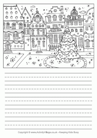 Festive Street Story Paper