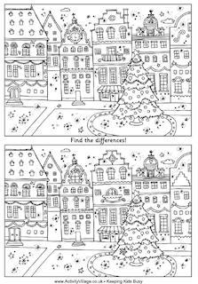 Christmas Spot The Difference Christmas Worksheets