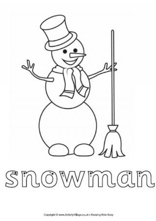 Snowman Finger Tracing