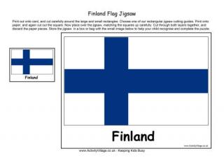 Finland Flag Jigsaw