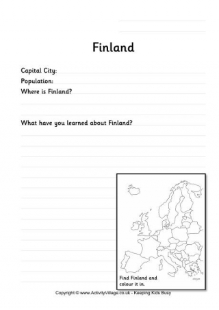 Finland Worksheet