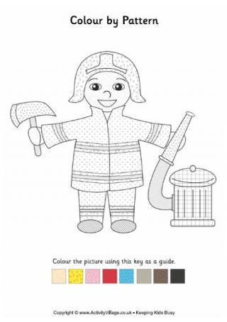 Firefighter Colour by Pattern