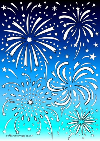 Fireworks Colour Pop Colouring Page