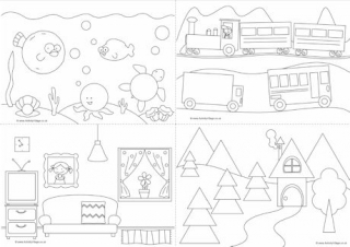 First Shapes Colouring Pages