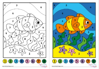 Fish Colour By Number 1