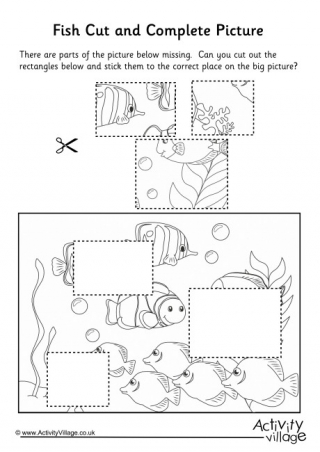Fish Cut And Complete The Picture