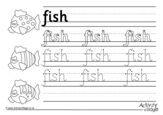 Fish Handwriting Worksheet