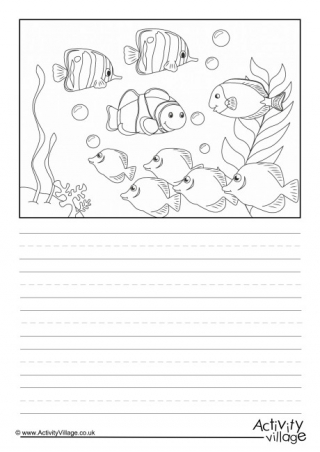 Fish Scene Story Paper