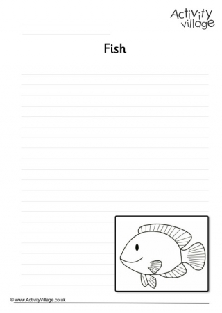 Fish Writing Page