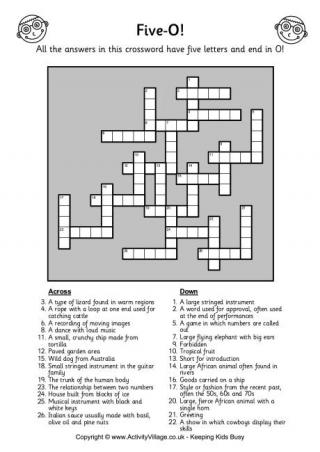 Five O Crossword