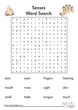 Five Senses Word Search