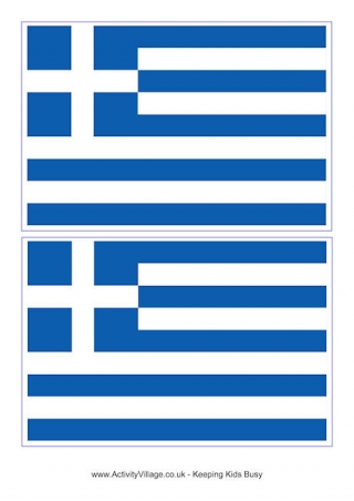 Greece Flag Printable