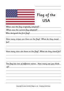 Flag Worksheets