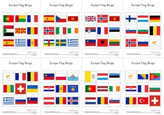 Flags of Europe Bingo Cards
