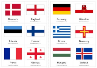 Flags of Europe Cards