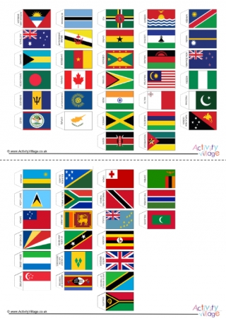 Flags of the Commonwealth - cocktail stick size
