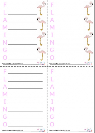 Flamingo Acrostic Poem Printable