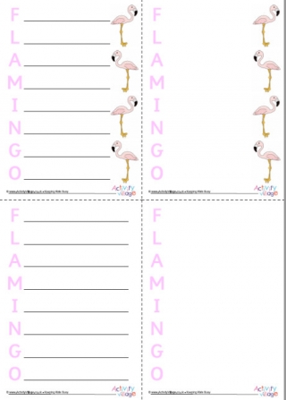 Flamingo Acrostic Poem Printable