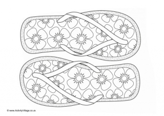 Hawaiian Flip Flops Coloring Pages Coloring Pages