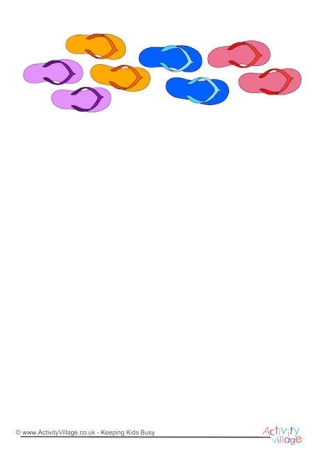 Flip Flops Writing Paper