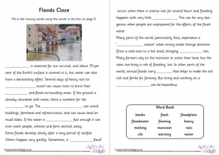 Floods Cloze