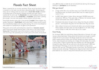 Floods Factsheet