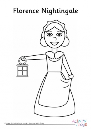 Florence Nightingale Colouring Page