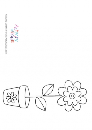 Flower Colouring Card 2