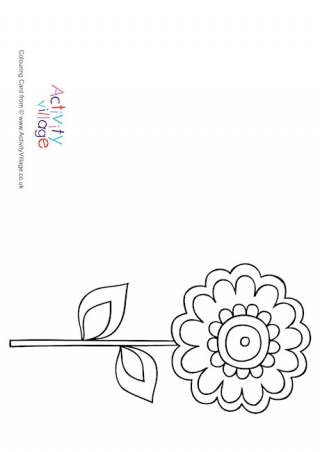 Flower Colouring Card 3