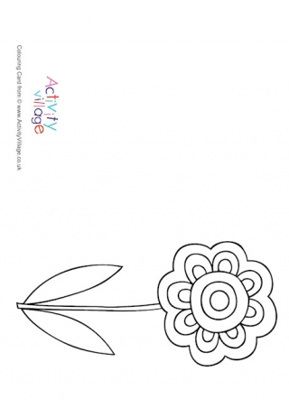 Flower Colouring Card