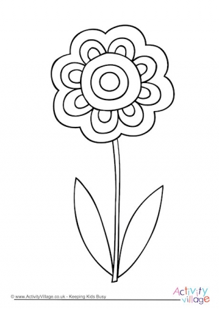 Flower Colouring Page 2