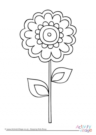 Flower Colouring Page 4