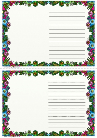 Flower Garden Writing Frame 2