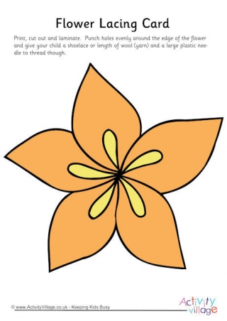 Flower Lacing Card 3