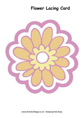 Flower lacing card