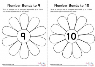 Flower Number Bond Worksheets 2