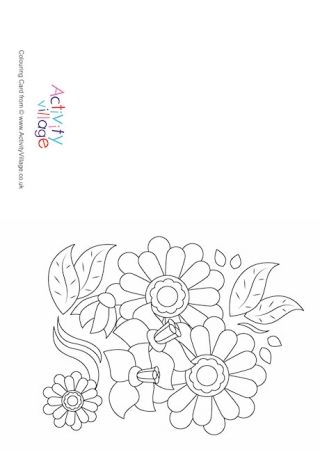 Flowers Colouring Card