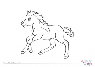 Foal Colouring Page 2