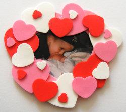 Foam Heart Photo Frame