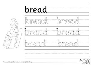 Food and Drink Handwriting Worksheets
