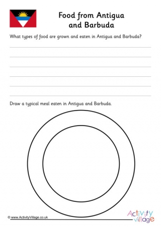 Food from Antigua and Barbuda Worksheet