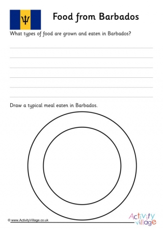 Food From Barbados Worksheet
