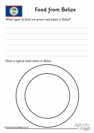 Food From Belize Worksheet