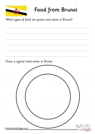 Food From Brunei Worksheet