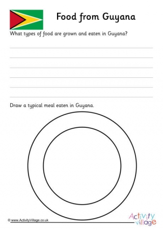 Food From Guyana Worksheet