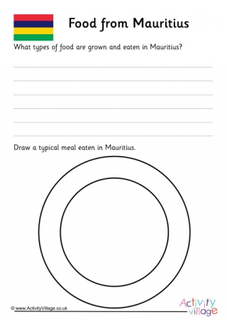 Food From Mauritius Worksheet