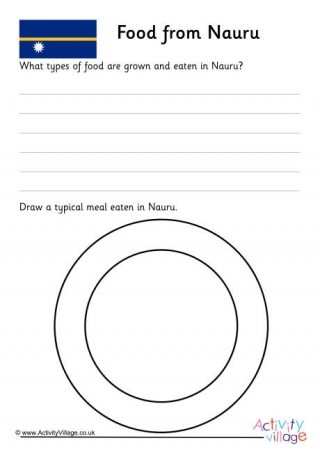 Food From Nauru Worksheet